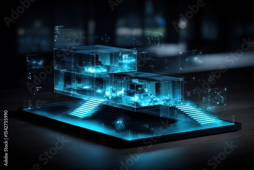 Digital house design displayed on a tablet
