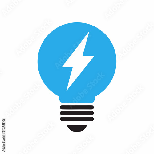 Electric Lightning Bulb Vector Logo Smart Energy Tech Logo Design.