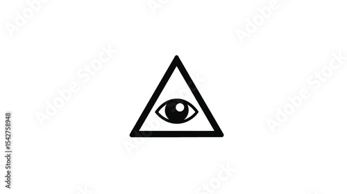 Eye of Providence: All-Seeing Triangle Symbol - Vector Icon