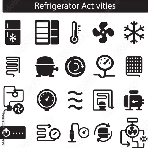 Refrigerator Activities Icons
