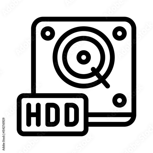 hard drive line icon
