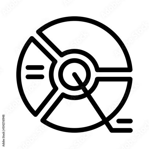 pie chart line icon