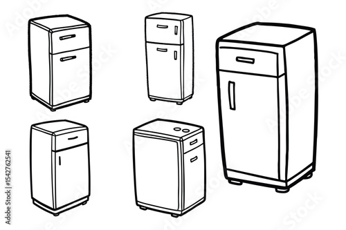 Collection of refrigerator and freezer drawings.