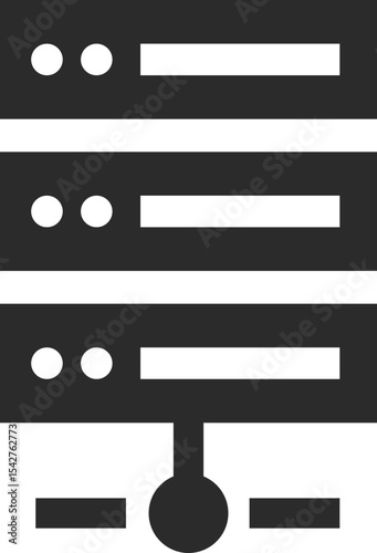 server icon for computer and networking icons in dark grey and clear background editable vector illustration