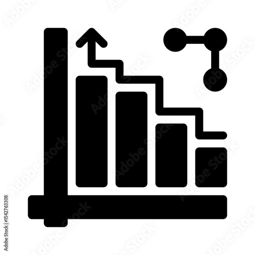 Rising Data Trend glyph icon