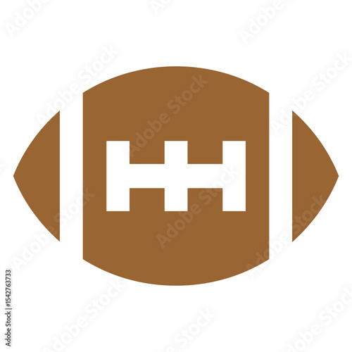 American Football Icon Brown