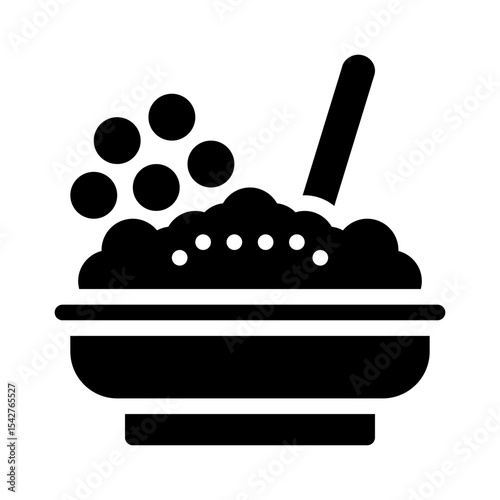 cereal bowl glyph icon