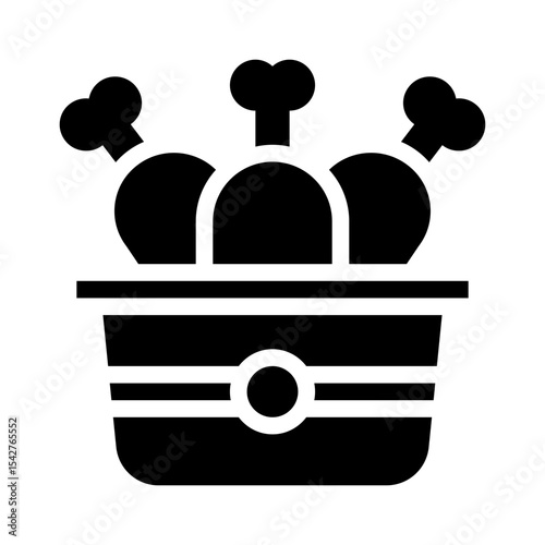 fried food glyph icon