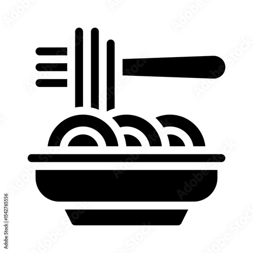 pasta fork glyph icon