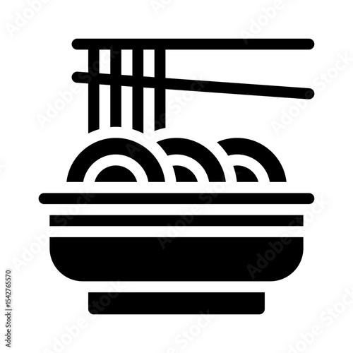 ramen bowl glyph icon
