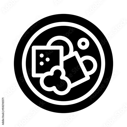 plate with food glyph icon