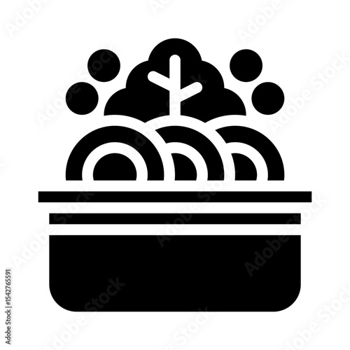 salad bowl glyph icon