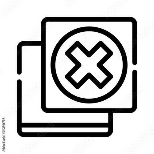 cross mark line icon