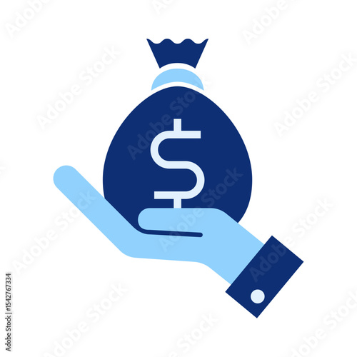 Hand Holding a Bag of Money