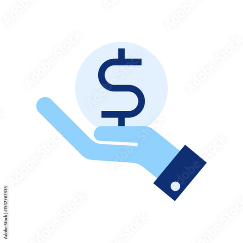 Hand Holding a Dollar Coin