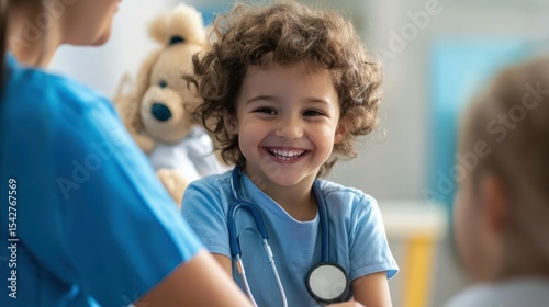 Child receiving care from pediatric nurse