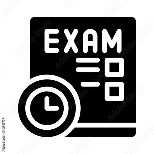 exam schedule glyph icon