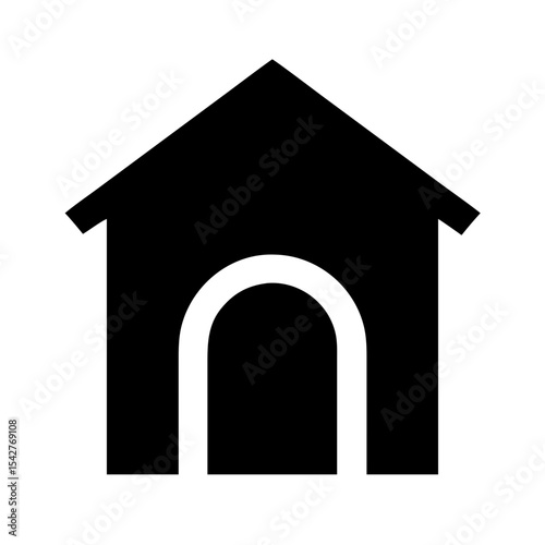 Dog house clipart vector design for pet home, outdoor or care branding