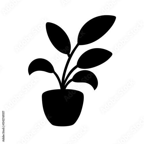 Decorative plant pot clipart perfect for home greenery and indoor garden themes