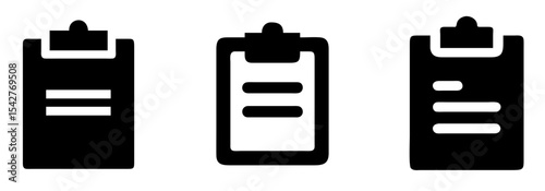 Clipboard clipart vector icons perfect for task lists, productivity and office themes