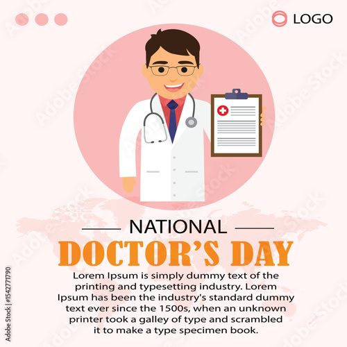 National Doctor's Day vector illustration. Doctor's Day vector design. Doctor's Day