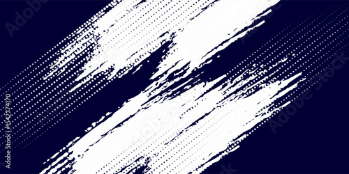 Dots halftone white \u0026 blue color pattern gradient grunge texture background. Dots pop art comics sport style vector illustration