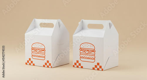 Burger Box Mockup Restaurant Packaging Design