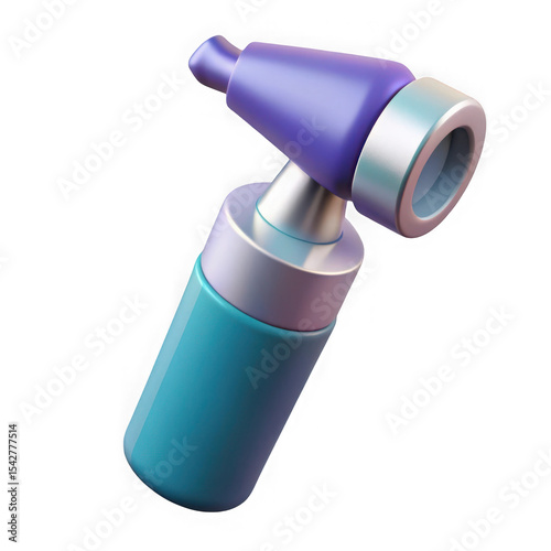 Medical otoscope equipment tool on white background on transparent background