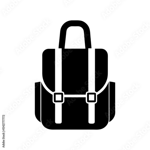 Backpack Chest Strap Icon Vector with Clean Flat Design