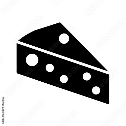 Cheese Wedge Icon Vector in Flat and Clean Isolated Style