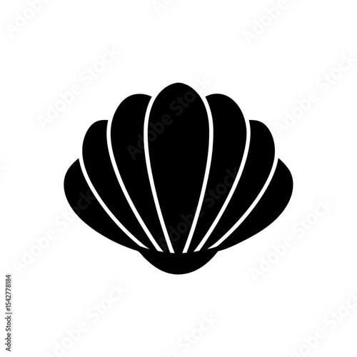Clam Icon Vector with Flat and Clean Isolated Look