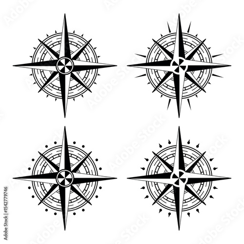 compass collection with geometric patterns