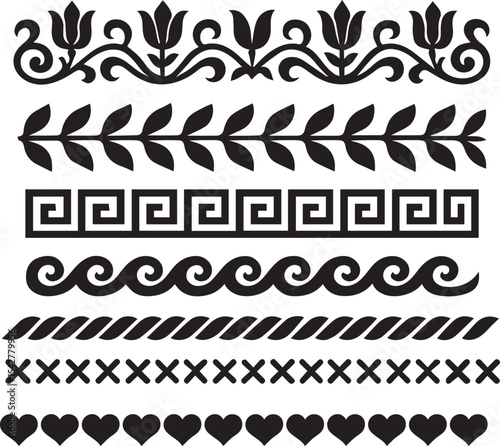 Elegant Decorative Border Patterns – Seamless Design Collection
