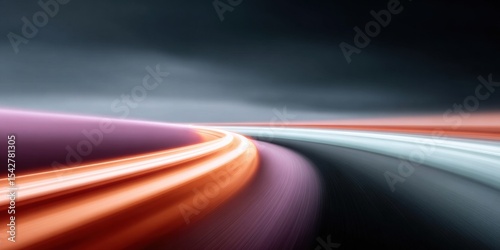 Futuristic Light Trails in Vibrant Neon Colors Symbolizing Business Growth and High-Speed Digital Connectivity for Modern Tech Marketing