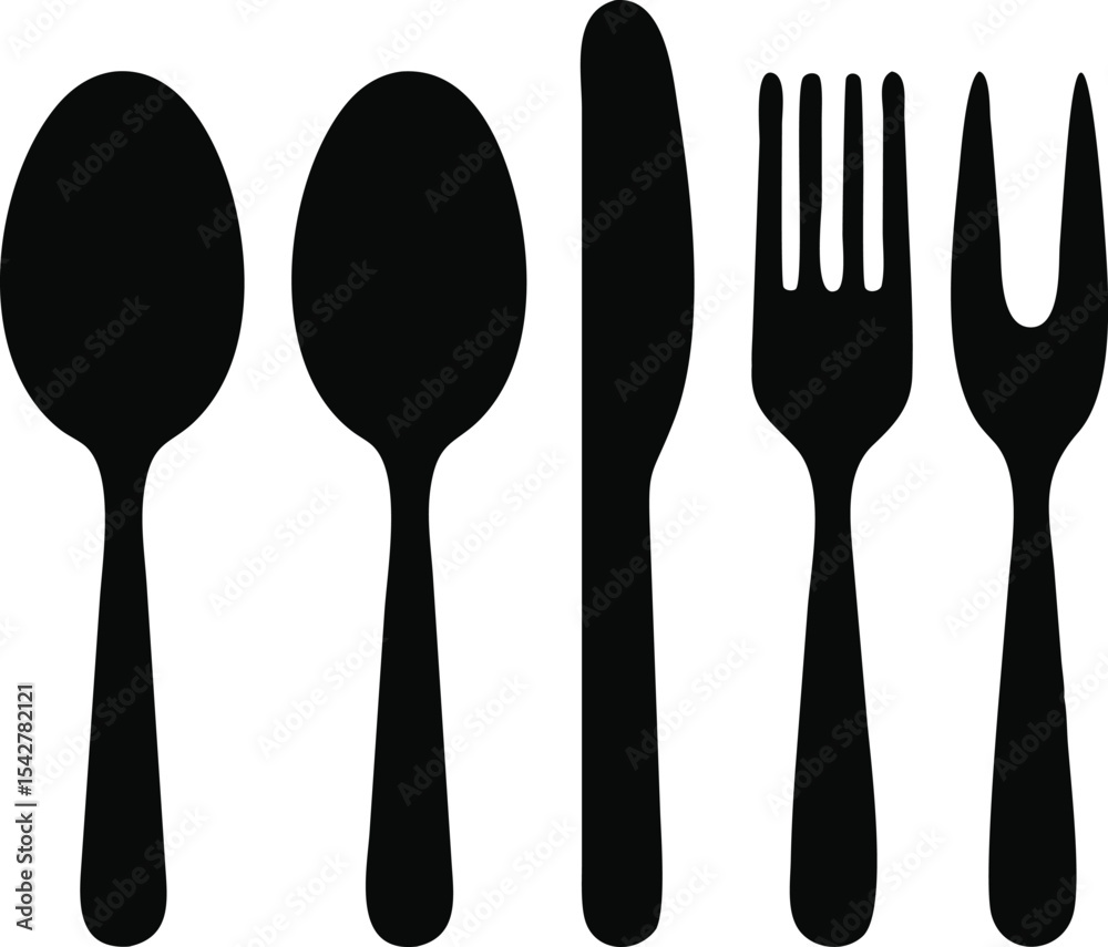 Cutlery icon. Spoon, forks, knife. restaurant symbol vector illustration Cutlery icon. Spoon, forks, knife. restaurant symbol vector illustration