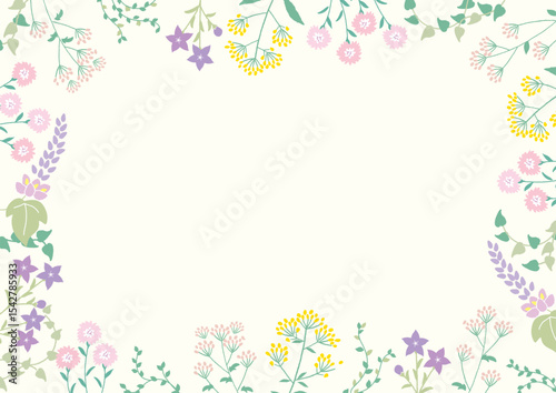 秋の七草　背景イラスト