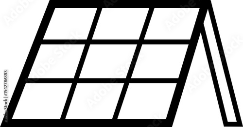 Solar panel icon, green power technology, ecology alternative energy