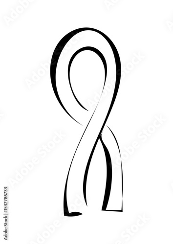 Black morning ribbon