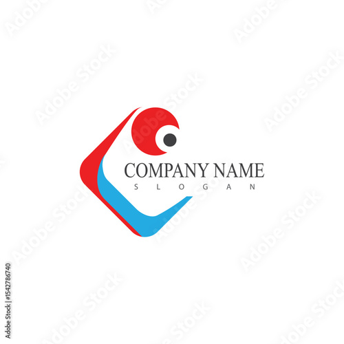Stylized Eye logo vector symbol illustration element design