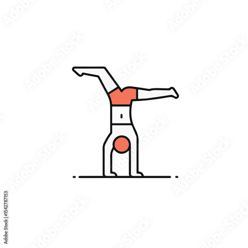 A person skillfully doing a handstand, showing balance and flexibility.
