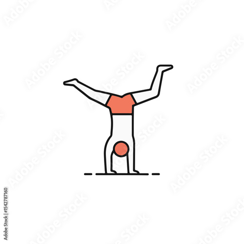 Cartwheel Line Illustration