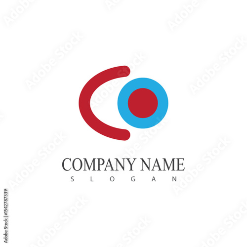 Stylized Eye logo vector symbol illustration element design