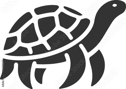 Drawing silhouette of a tortoise animal vector black