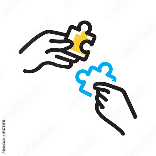 Vector multi color icon for Collaborative