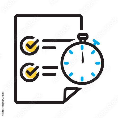 Vector multi color icon for Time frames