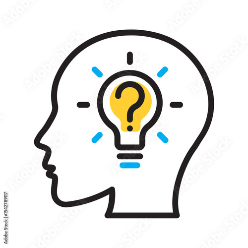 Vector multi color icon for Reasoning