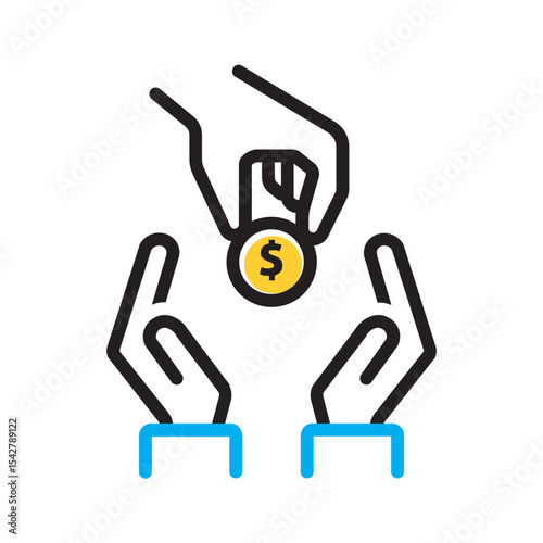 Vector multi color icon for Solicitation