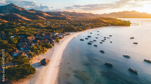 Aerial view of Sainte Marie island, Madagascar