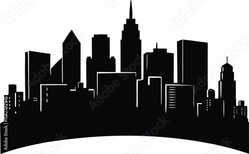City Skyline Silhouette Illustration