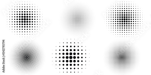Halftone gradient. Dotted gradient, smooth dots spraying and halftones dot background seamless modern arts	 modern arts